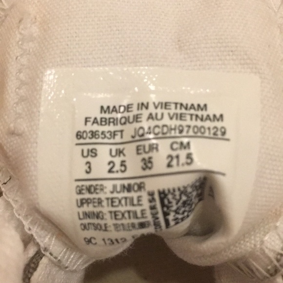 🍁HP🍁NWOT Converse one star shoes size 3 - Picture 7 of 7